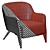 Sleek Fabric Armchair: Molteni & CD151.4 3D model small image 7