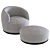 Sleek Orbit Armchairs 3D model small image 1