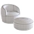 Sleek Orbit Armchairs 3D model small image 5