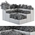 Modern Concrete Planter Set 3D model small image 4