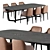 Poliform Concord Table & Grace Chair Dinning Set 3D model small image 1