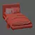Roar Pleated Upholstered Bed 213 3D model small image 7