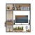 Modern TV Wall Set 211 3D model small image 5