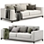 Elegant Frankfurt Sofa, 3-Seater 3D model small image 3