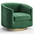 Luxurious Hazel Green Sky Swivel Armchair 3D model small image 1