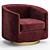 Luxurious Hazel Green Sky Swivel Armchair 3D model small image 2