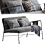 Derry Genuine Sofa: Classic Comfort in Compact Size 3D model small image 3