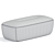 Adams Cream Boucle Ottoman: Luxurious Bench 3D model small image 2