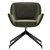 Stylish MEGHAN Swivel Armchair 3D model small image 3