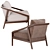 Vintage Occasional Armchair 3D model small image 8