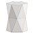 Modern Geometric Ceramic Garden Stool 3D model small image 4