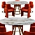 Modern ODISSEIA Chair with MITOS Table Set 3D model small image 1