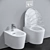 Title: TOTO Wall-Hung Toilet and Bidet 3D model small image 2