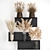 Title: Elegant Dried Reed Bouquet in Cyclades Vase 3D model small image 6