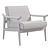 Stylish Mid-Century Upholstered Chair 3D model small image 3
