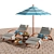 Seaside Oasis Outdoor Lounge Set 3D model small image 2
