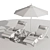 Seaside Oasis Outdoor Lounge Set 3D model small image 7