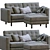 Elegant Landskrona Sofa: Ikea 3D model small image 1