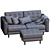 Elegant Landskrona Sofa: Ikea 3D model small image 4