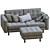 Elegant Landskrona Sofa: Ikea 3D model small image 5