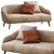 Stylish Paloma Sofa by LaForma 3D model small image 7