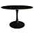 Elegant Marble Glass Dining Table 3D model small image 1