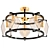 Aragon Amber Glass Metal Chandelier 3D model small image 1