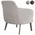 Sum Black Flax Armchair 3D model small image 4