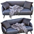 LaForma Paloma Leather Sofa 3D model small image 4