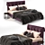 Vintage Elegance Bed 3D model small image 1