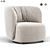 Modern Sipario Lounge Chair 3D model small image 1