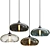 Sleek Glass Pendant Lamp 3D model small image 1