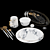 Modern Style Dish Set 3D model small image 1