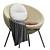 Sand Nuance Bowl Chair: Elegant and Comfortable 3D model small image 1