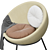 Sand Nuance Bowl Chair: Elegant and Comfortable 3D model small image 5