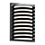 Sleek Black Grid Outdoor Wall Light 3D model small image 1