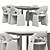 Sleek Suit Table Chair Set 3D model small image 4