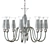 Elegant Opus K Chandelier 3D model small image 2