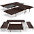 Minotti Superquadra Coffee Tables Set 3D model small image 1