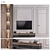 Sleek TV Wall Set 21: V-Ray & Corona 3D model small image 1