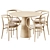 Elegant Dining Set: Table POV D110 + Bentwood Armchair 209P 3D model small image 1
