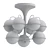 Vintage Sarfatti 1960s Ceiling Lights 3D model small image 2