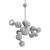 Atomic Suspension: Elegant White Chandelier 3D model small image 2