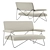 1950s-inspired Malibu Love Seat 3D model small image 1