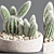 Sleek Cactus Sculpture 3D model small image 5