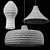 Rustic Rattan Pendant Lights Set 3D model small image 7