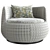 Modern Draper Ottoman: Stylish and Functional 3D model small image 1