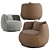 Modern Draper Ottoman: Stylish and Functional 3D model small image 3