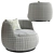 Modern Draper Ottoman: Stylish and Functional 3D model small image 5