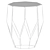 JAYA Metal Side Table - Wire and Glass 3D model small image 2